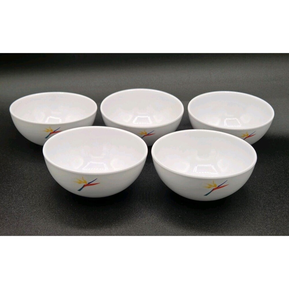 Lot of 5 Aloha Airlines First Class Bowl White Dish - New Unused